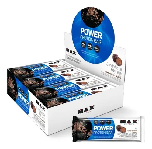 Power Protein Bar Caixa com 8 Unidades de 90g - MAX TITANIUM, foto 2