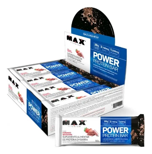 Power Protein Bar Caixa com 8 Unidades de 90g - MAX TITANIUM, foto 4