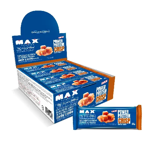 Power Protein Crisp Bar Caixa com 12 Unidades de 44g - MAX TITANIUM