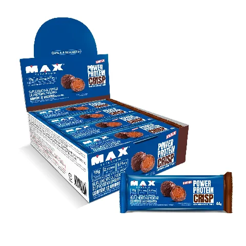Power Protein Crisp Bar Caixa com 12 Unidades de 44g - MAX TITANIUM, foto 3