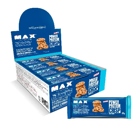 Power Protein Crisp Bar Caixa com 12 Unidades de 44g - MAX TITANIUM, foto 4