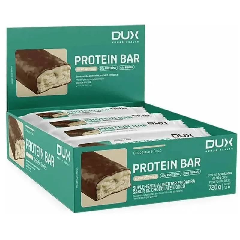 Protein Bar Caixa com 12 Unidades de 60g - DUX NUTRITION, foto 2