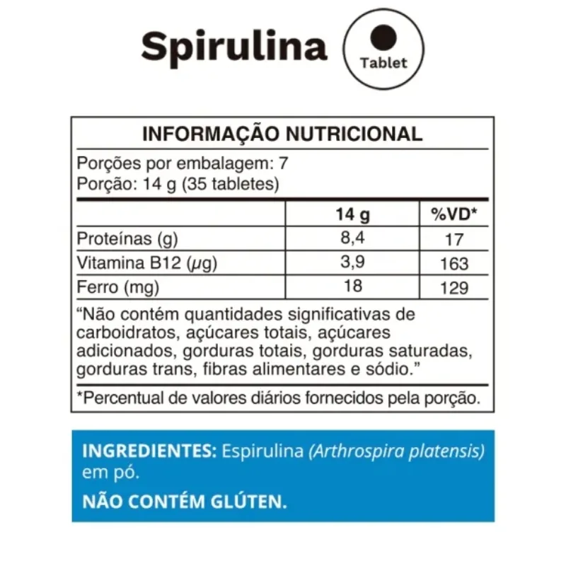 Spirulina 240 Tabletes - OCEAN DROP, foto 2