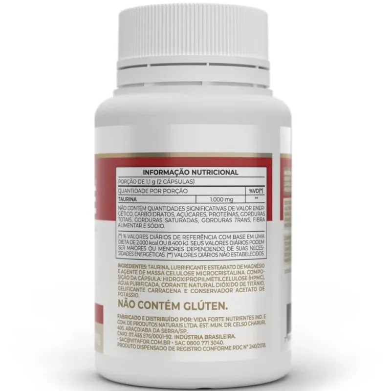 Taurine 60 Cápsulas - VITAFOR, foto 2
