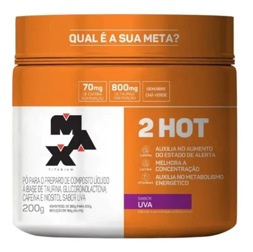 Termogênico 2Hot 200g - MAX TITANIUM, foto 4