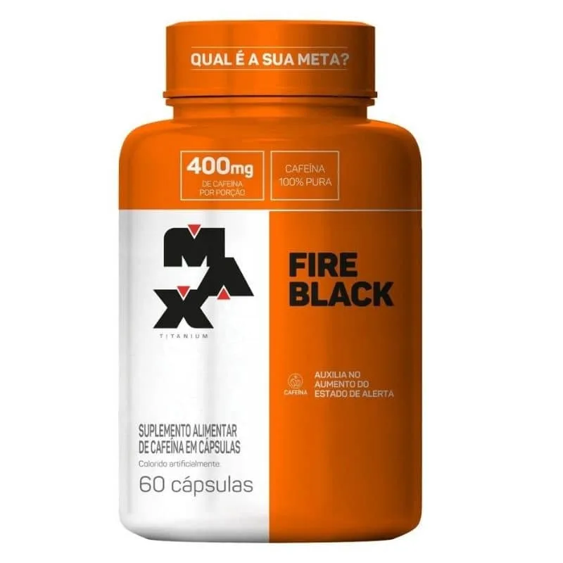Termogênico Fire Black 400mg 60 Cápsulas - MAX TITANIUM