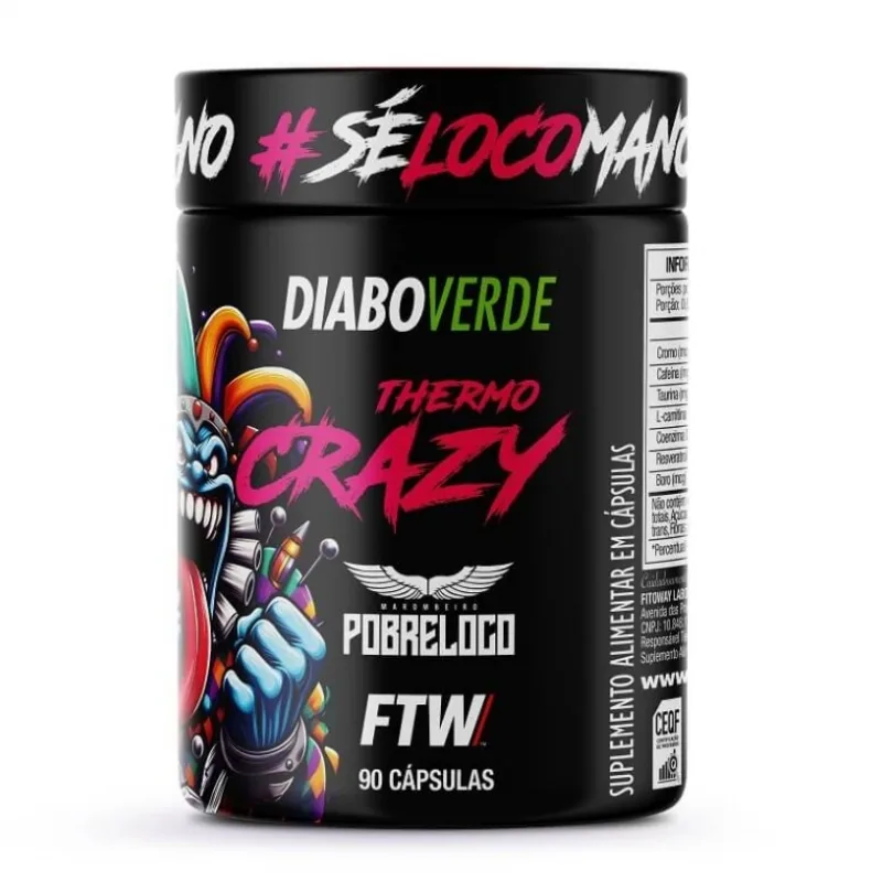 Thermocrazy Pobreloco Diabo Verde 90 Cápsulas - FTW