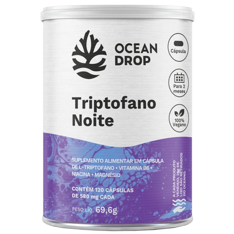 Triptofano Noite 120 Cápsulas - OCEAN DROP