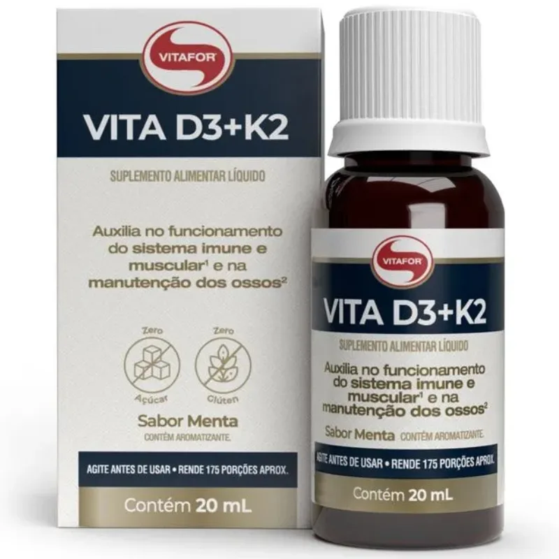 Vita D3 + K2 Gotas 20ml - VITAFOR