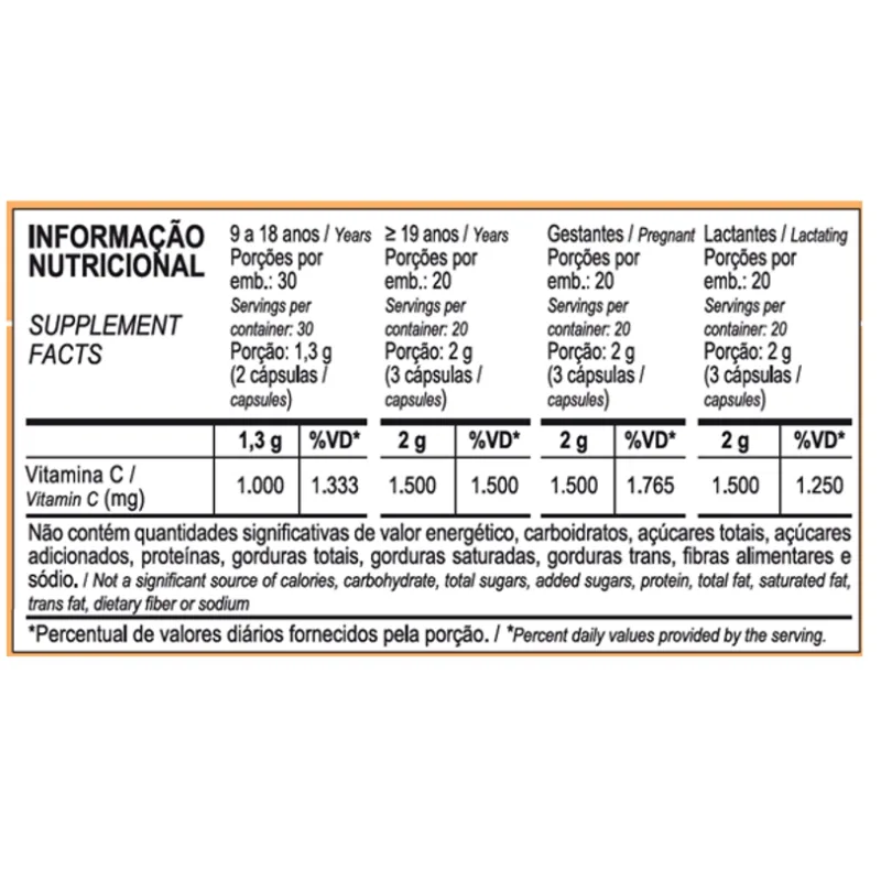 Vitamina C 500mg 60 Cápsulas - MAX TITANIUM, foto 2