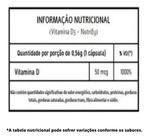 Vitamina D3 120 Cápsulas - NUTRIFY, foto 2