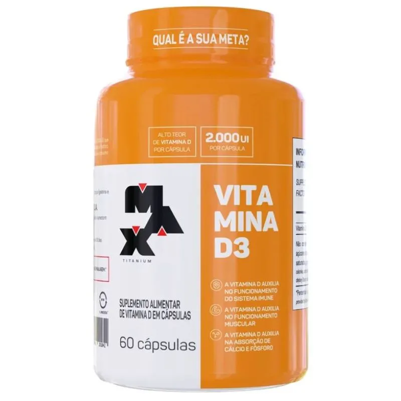 Vitamina D3 60 Cápsulas - MAX TITANIUM