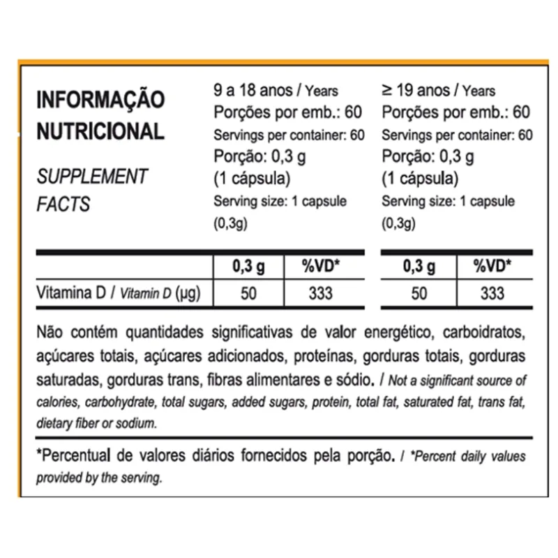 Vitamina D3 60 Cápsulas - MAX TITANIUM, foto 2