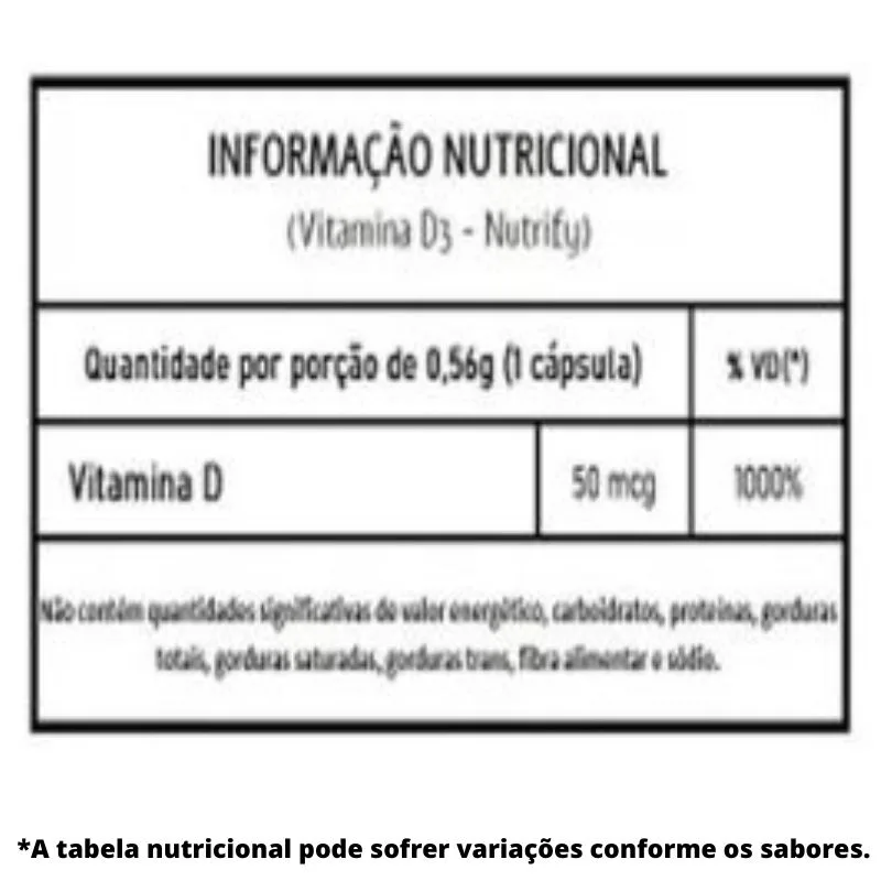 Vitamina D3 60 Cápsulas - NUTRIFY, foto 2