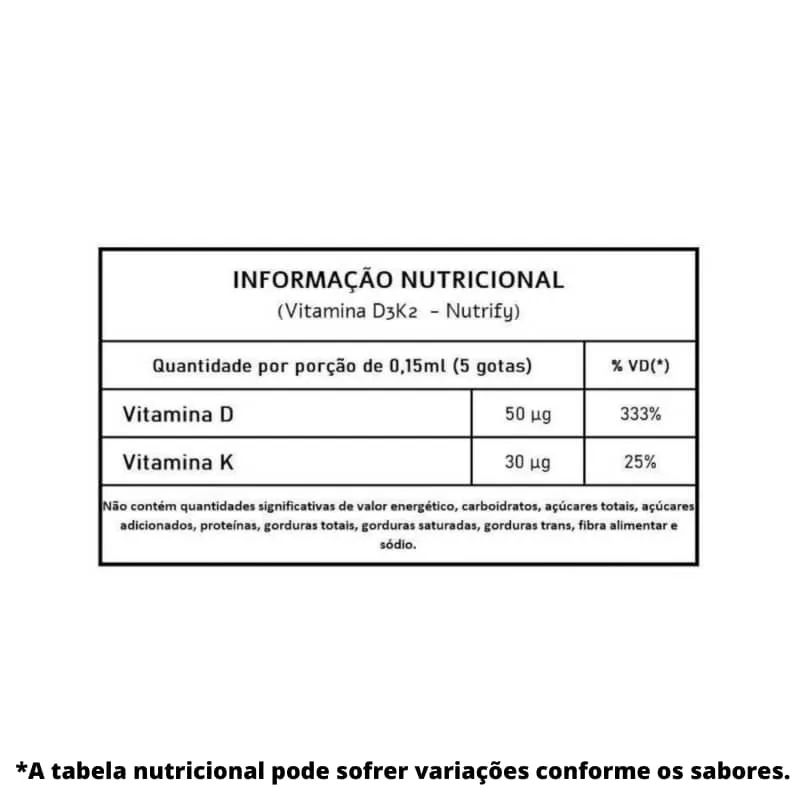 Vitamina D3 + K2 Gotas 20ml - NUTRIFY, foto 2
