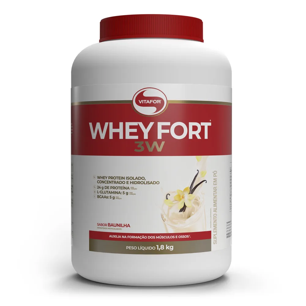 Whey Fort 3W 1,8kg - VITAFOR, foto 3