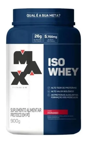 Whey Protein Isolado Iso Whey 900g - MAX TITANIUM