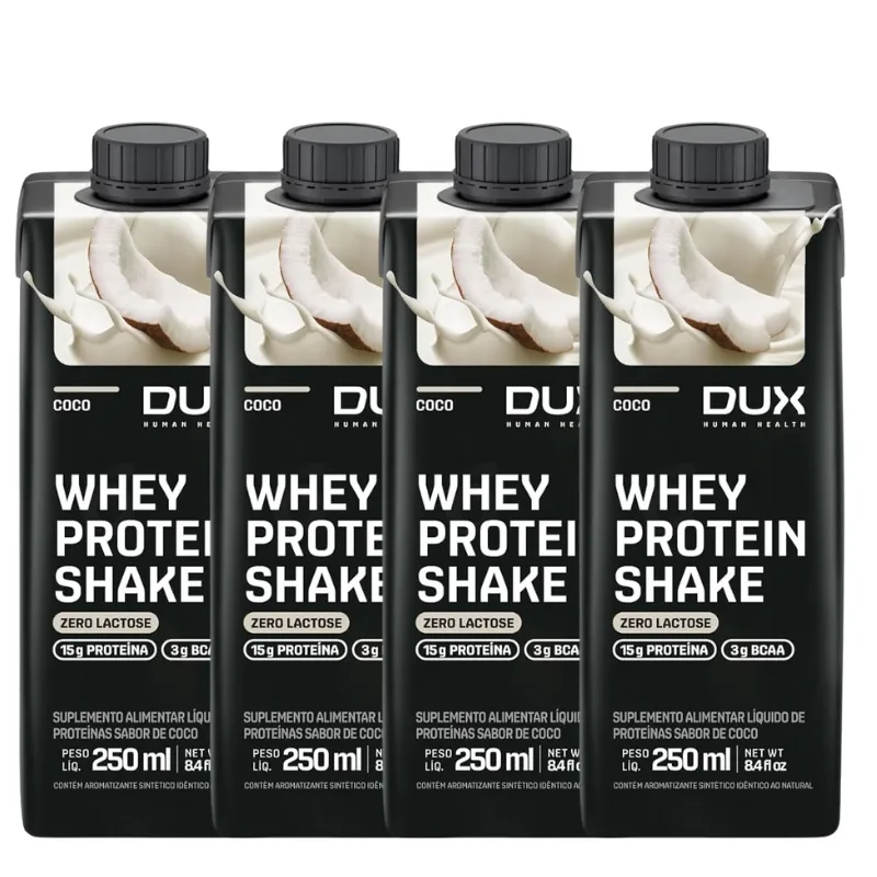 Whey Protein Shake Pronto Pack com 4 de 250ml - DUX NUTRITION, foto 2